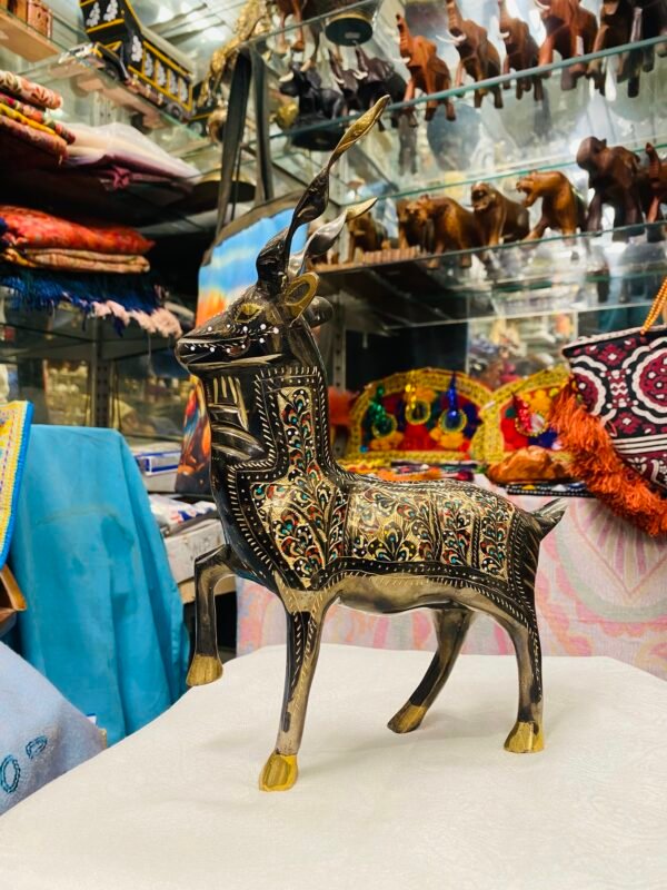 Brass Markhor – Wildlife Sculpture