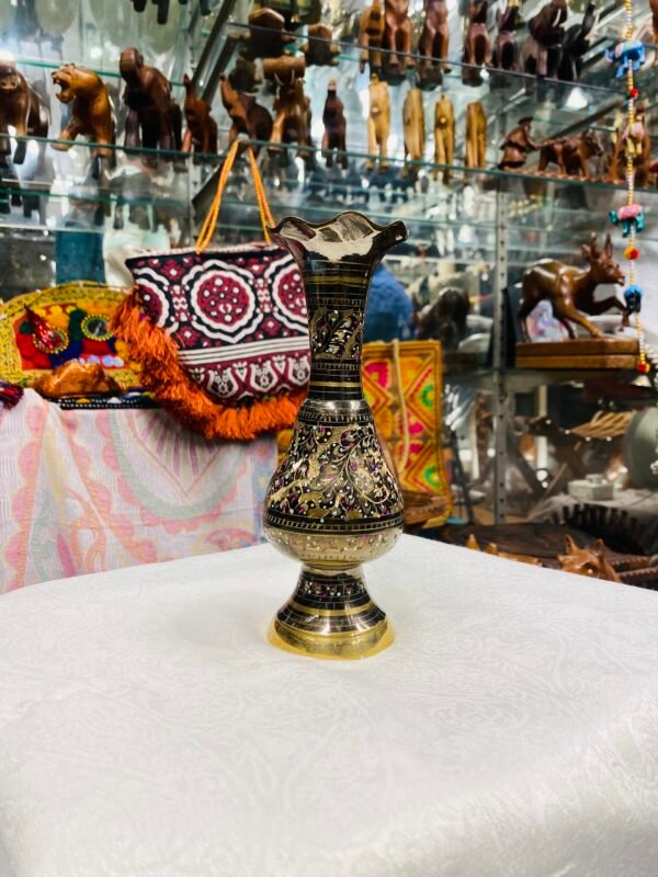 Brass Mughal Flower Vase – Classic Design