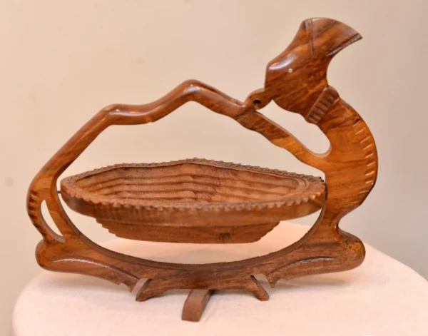 Camel Wooden Basket (Handmade)