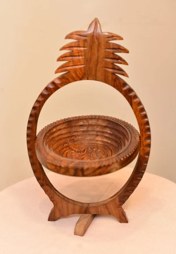 Pineapple Wooden Basket (Handmade)