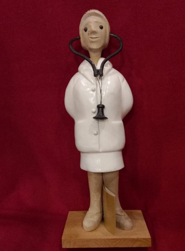 Lady Doctor Wooden Character